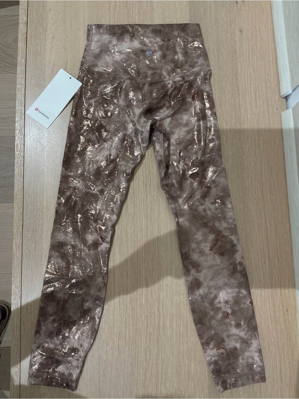 lululemon athletica Shine High-Rise Leggings in Metallic Brown